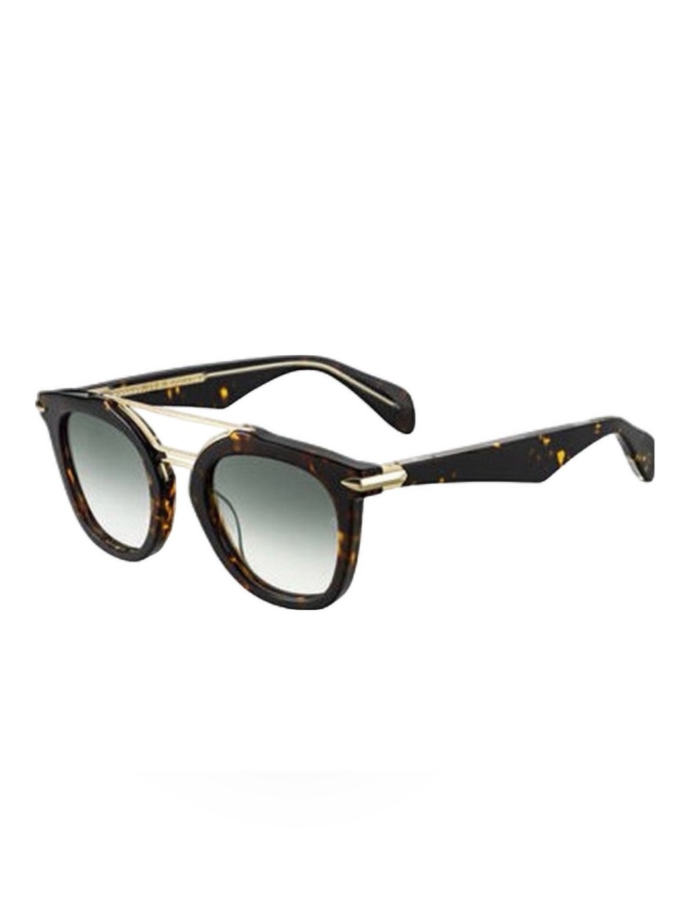 rag & bone Tortoiseshell and Gold Round Sunglasses